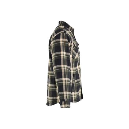 Blåkläder 4704 flannelskjorte med fiberpelsforing, skovgrøn/sort