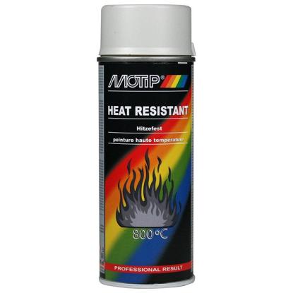 Motip varmefast spray, 800°, 400 ml - grå