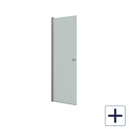 Scanbad Match A svingdør, H200 cm, satin/frostet glas
