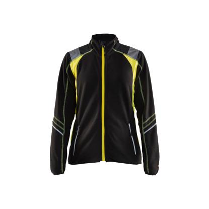 Blåkläder 4973 dame microfleece jakke, sort/hi-vis gul
