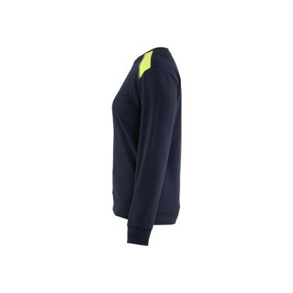 Blåkläder 3408 dame sweatshirt, mørk marineblå/hi-vis gul