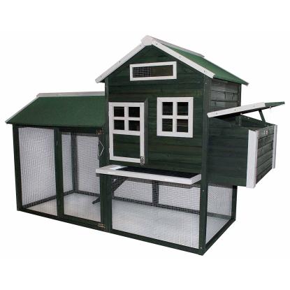 RYOM hønsehus, usamlet, grøn, 225 x 95 x 143 cm