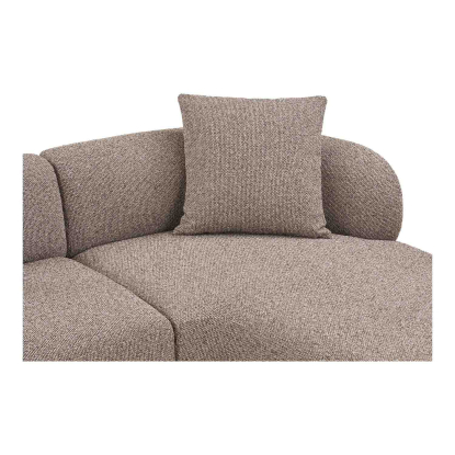 Kingston højrevendt loungesofa med to puder, brun