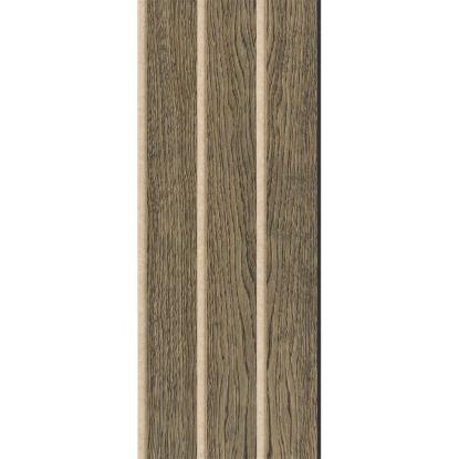 I-Wood Medio+ 3-lamel akustikpanel, sort olieret, beige filt og sort kerne, egefiner, 17 x 300 mm