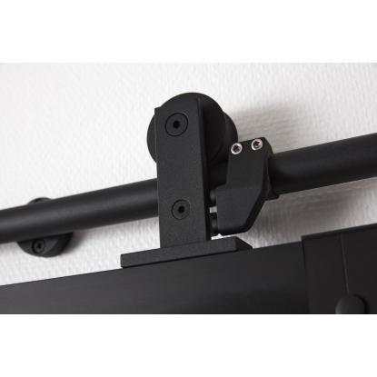 Habo Style skydedørsbeslag, top, sort
