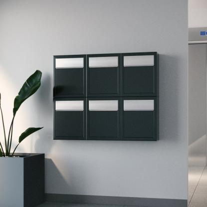 Bravios Base postkasse, rustfrit indkast, sort