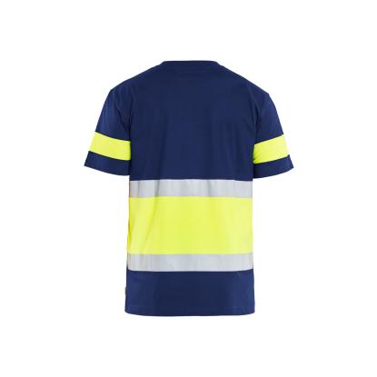 Blåkläder 3387 high vis t-shirt, marineblå/hi-vis gul