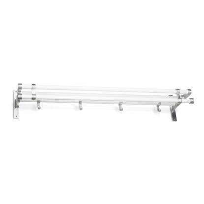 Habo Elegant Plus hattehylde, hvid/alu, 1000 mm