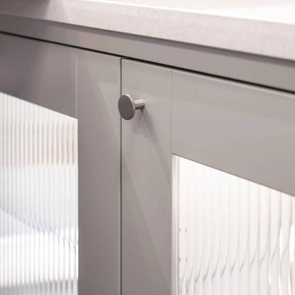 Beslag Design Como knop, Ø26 mm, rustfrit stål look
