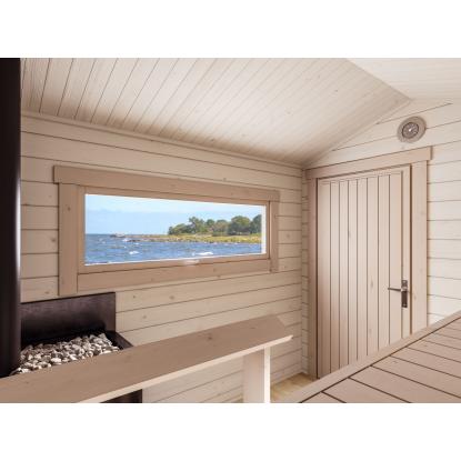 Luoman Lillevilla Riekko udendørs sauna med terrasse - 5,9 m²