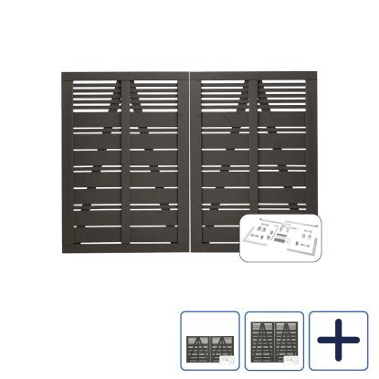 PLUS Silence dobbeltlåge inkl. beslag, umbragrå/nåletræ
