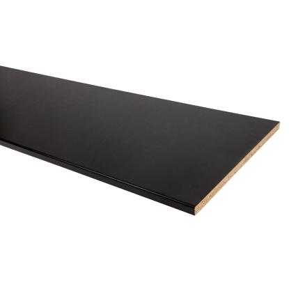 Wallmann Original Design bordplade, sort laminat, 3000 x 635 x 28 mm