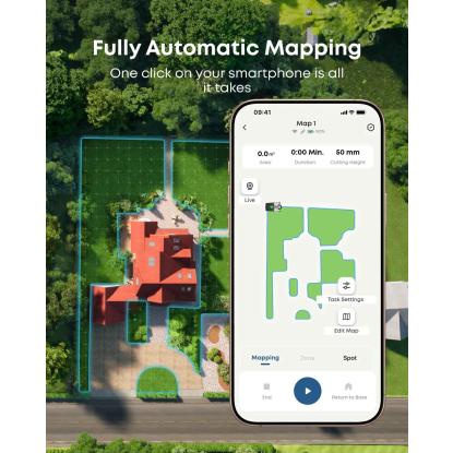 eufy E18 robotplæneklipper uden kanttråd - 1200 m²
