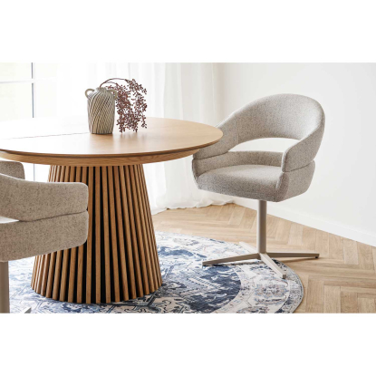 Dover spisebordsstol med drejefod, beige meleret