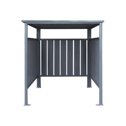 Westmann cykel- og brændeskur, stål, antracitgrå, 210 x 200 x 180 cm