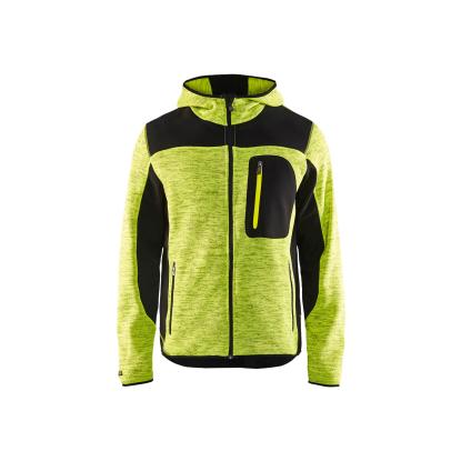Blåkläder 4930 strikket jakke med softshell, hi-vis gul/sort