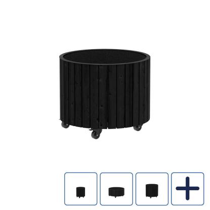 PLUS Circle plantekasse, sort/nåletræ