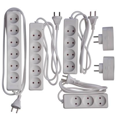 E-Line assorterede stikdåser, hvid - 6 stk.