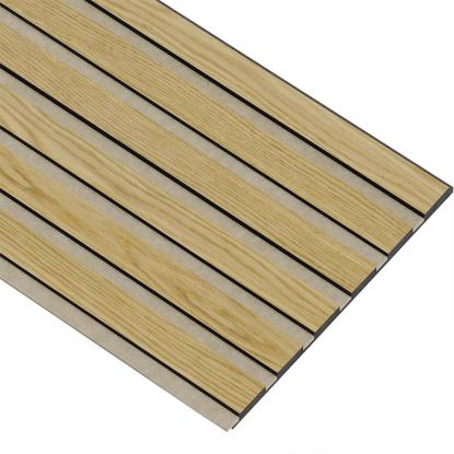 I-Wood Basic Original akustikpanel, klar olieret, beige filt og sort kerne, egefiner, 17 x 300 mm 