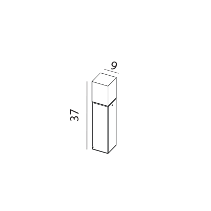 Norlys Arendal LED pullert, lille, sort, IP65