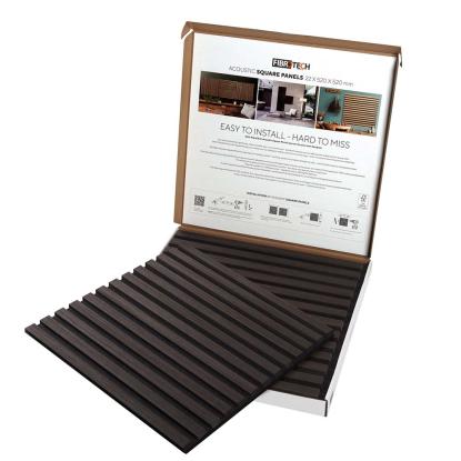 FibroTech Square akustikpanel, 520 x 520 mm, Smoked Oak - 2 stk.