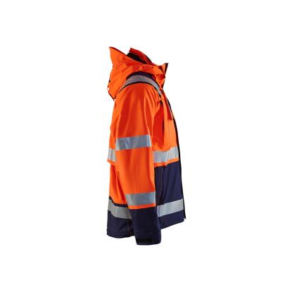 Blåkläder 4987 high vis skaljakke, hi-vis orange/marineblå