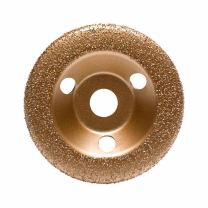 Carbide slibeskive til vinkelsliber, buet, Ø125 mm, korn 14 - huldiameter 22,2 mm