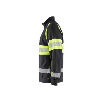 Blåkläder 3551 high vis sweatshirt, sort/hi-vis gul