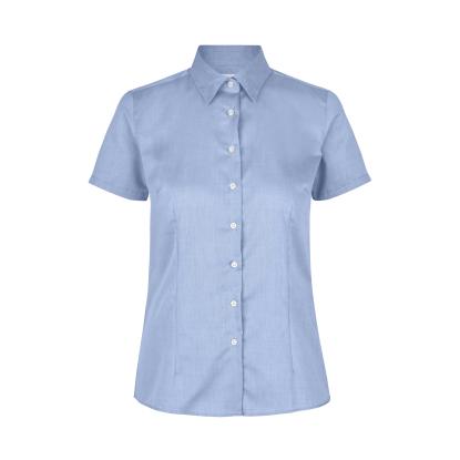 Seven Seas S721 Fine Twill skjorte med korte ærmer, modern, dame, lys blå