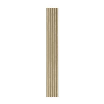 I-Wood Medio+ Original akustikpanel, ubehandlet natur, brun filt og sort kerne, egefiner, 17 x 300 mm