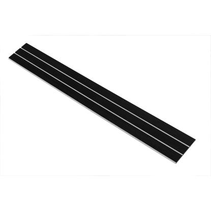 I-Wood Medio+ 3-lamel akustikpanel, sortmalet, grå filt og sort kerne, egefiner, 17 x 300 mm