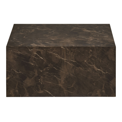 Prague sofabord i marmor look, brun, 80 x 60 cm