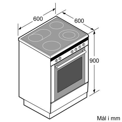 Siemens HL9S5E020U induktionskomfur, 66 liter