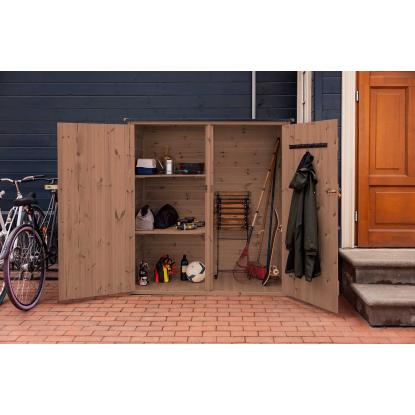 Upyard redskabsskur, lysebrun - 1,05 m²