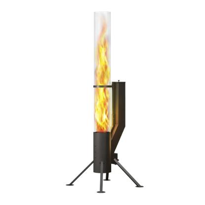 Gardenflare XXL ildrør, sort, H215 cm