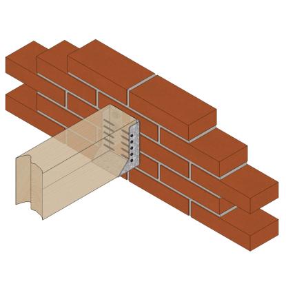 SIMA bjælkesko type I, rustfri kv. A4 - 51 x 94 x 1,5 mm