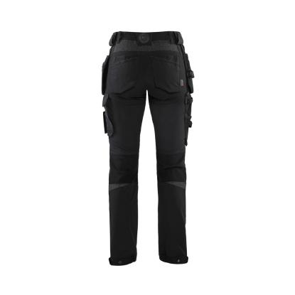 Blåkläder 7192 dame håndværker buks  4-vejs stretch, sort/mørk grå