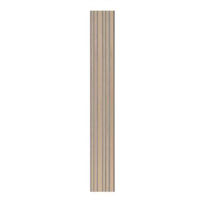 I-Wood Basic Mixed akustikpanel, ubehandlet natur, grå filt og sort kerne, egefiner, 17 x 300 mm 