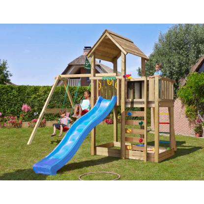Jungle Gym Mansion 2.1 legetårn med 2-Swing Module 220 ekskl. rutsjebane