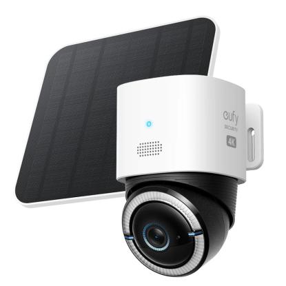 eufy S330 4G LTE sikkerhedskamera med 360° dreje-, vippe- og zoomfunktion, 4K, solcelledrevet