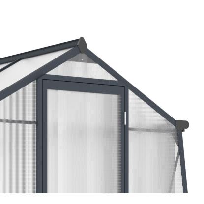Westmann Aurora 68 drivhus, aluminium/polycarbonat, antracitgrå - 4,7 m²