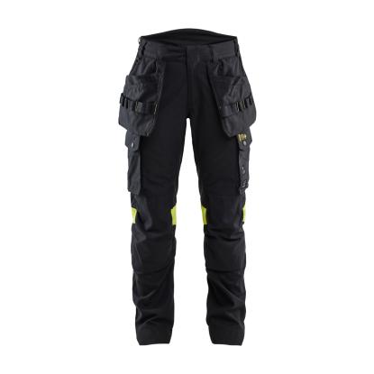 Blåkläder 7108 dame håndværker buks inherent, sort/hi-vis gul