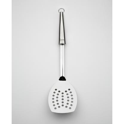 Steel-Function spatel med huller, ergonomisk, rustfrit stål, 8 x 8 x 36 cm