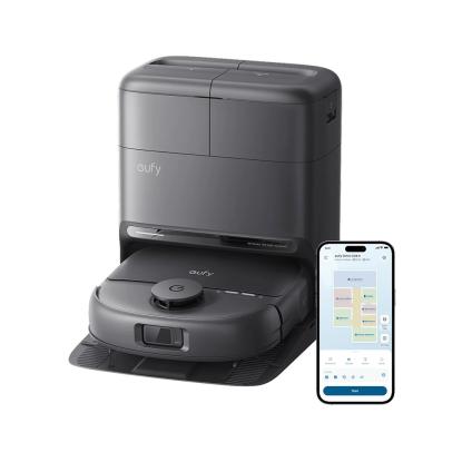 eufy C28 Omni HydroJet robotstøvsuger og gulvvasker med alt-i-en dockingstation, sort