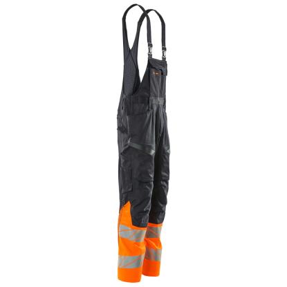 MASCOT ACCELERATE SAFE overall med knælommer, mørk marine/hi-vis orange
