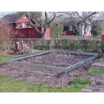 Halls Popular 66 fundament i alu til 3,8 m² drivhus