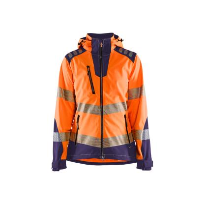Blåkläder 4791 dame high vis softshelljakke, hi-vis orange/marineblå