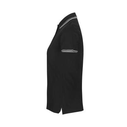 ID 0523 Kontrast poloshirt med stretch, dame, sort