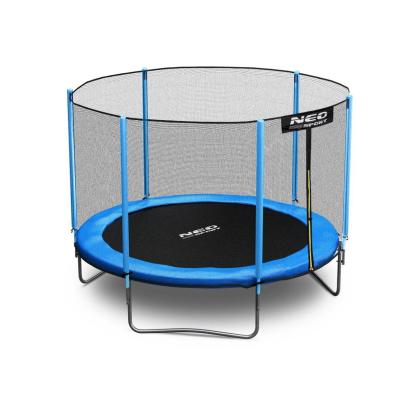 Neo Sport trampolin med stige og net, blå, Ø244 cm, maks. 80 kg