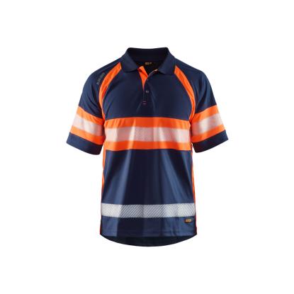 Blåkläder 3338 high vis UV poloshirt, marineblå/hi-vis orange
